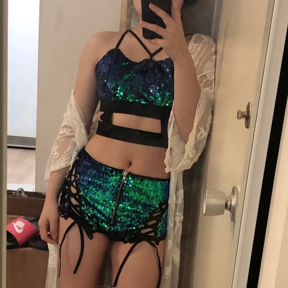 Sequin rave outfit (2pc)